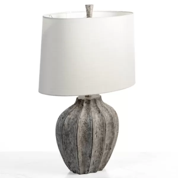 Table Lamps-Kirkland's Home Jaxson Stone Gray Table Lamp White
