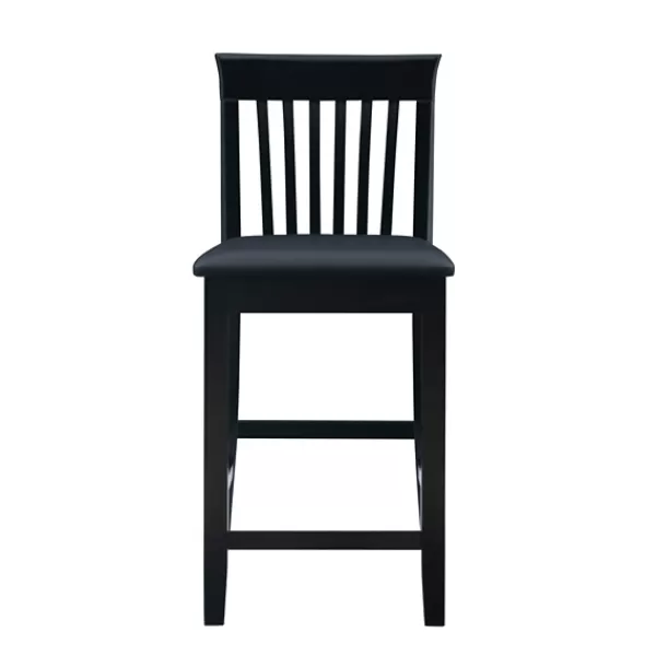 Bar Stools & Counter Height Stools-Kirkland's Home Jayden Craftsman Counter Stool Black