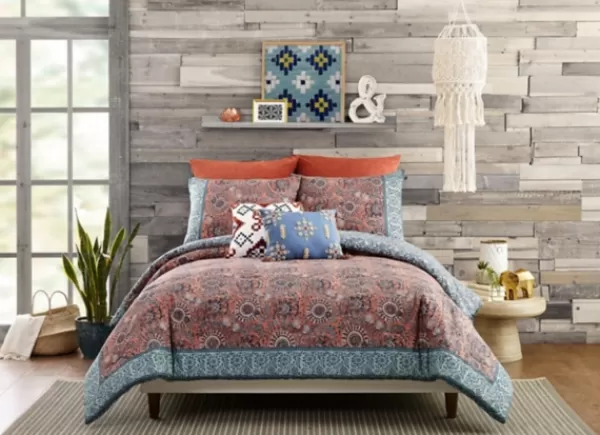 Comforters-Kirkland's Home Jessica Simpson Antara Queen Comforter Set Blue