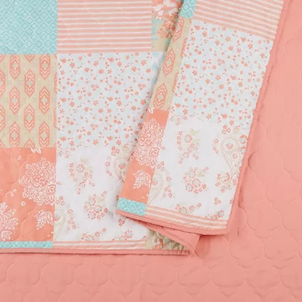 Quilts-Kirkland's Home Jessica Simpson Coral Ikigai King Quilt Set Pink/Blue
