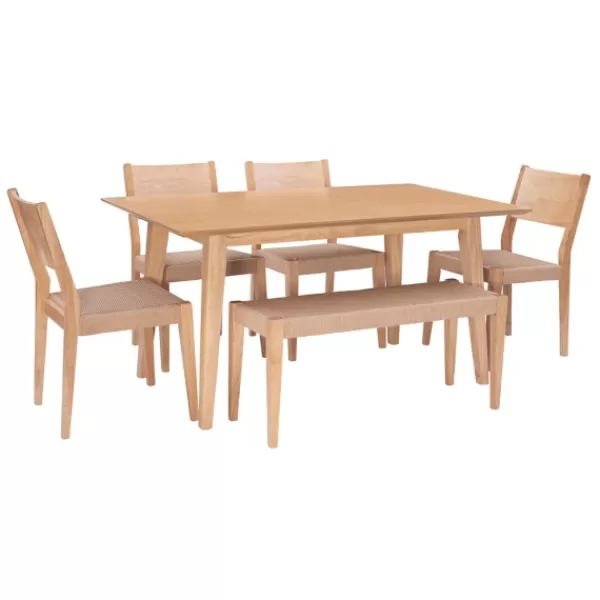 Dining Tables-Kirkland's Home Judith Natural Woven Rope 6-Pc. Dining Set