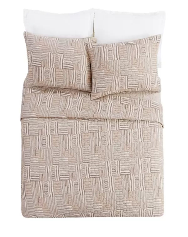 Quilts-Kirkland's Home Justina Blakeney Abrazo 3-Pc. King Quilt Set Tan