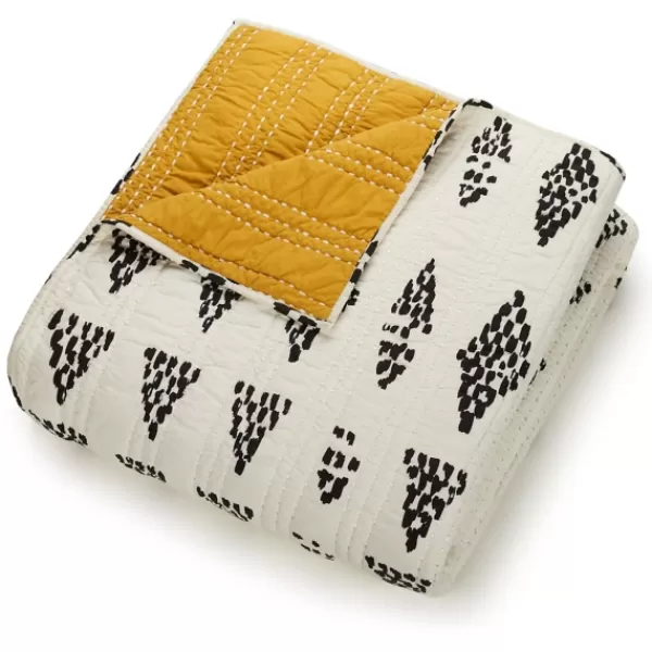 Quilts-Kirkland's Home Justina Blakeney Beaded 3-Pc. King Quilt Set Ivory/Gray/Yellow