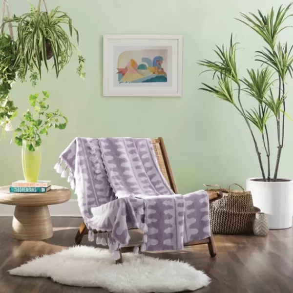 Blankets & Throws-Kirkland's Home Justina Blakeney Lavender Patterned Throw Purple