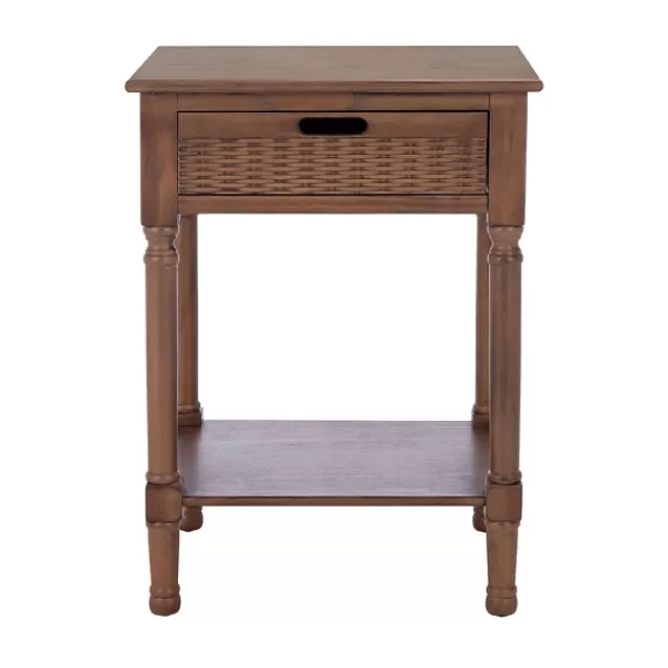 Accent & End Tables-Kirkland's Home Karson Carved Turned Legs Accent Table Brown