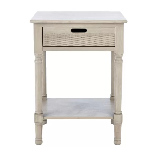 Accent & End Tables-Kirkland's Home Karson Carved Turned Legs Accent Table Gray