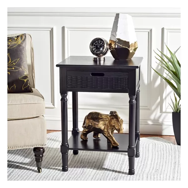Accent & End Tables-Kirkland's Home Karson Carved Turned Legs Accent Table Black