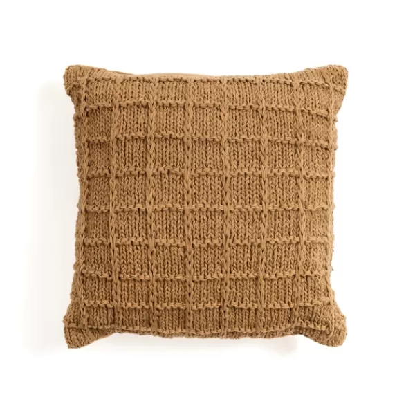 Pillows-Kirkland's Home Knit Cotton Pillow Brown