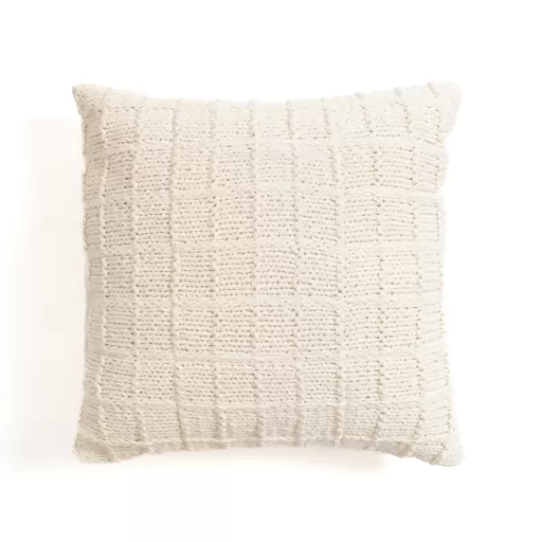Pillows-Kirkland's Home Knit Cotton Pillow Ivory