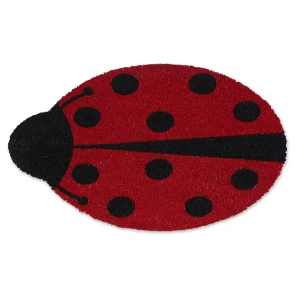Doormats-Kirkland's Home Ladybug Shaped Doormat Red/Black