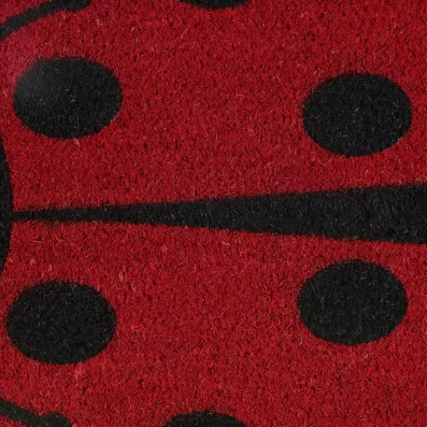 Doormats-Kirkland's Home Ladybug Shaped Doormat Red/Black