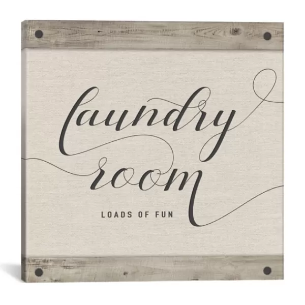 Wall Quotes & Signs-Kirkland's Home Laundry Room Loads Of Fun Canvas Art Print Tan