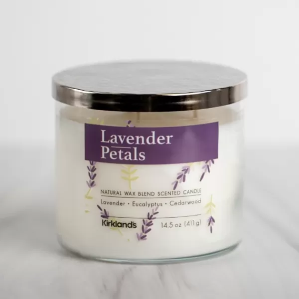 Candles-Kirkland's Home Lavender Petals Triple Wick Jar Candle Purple