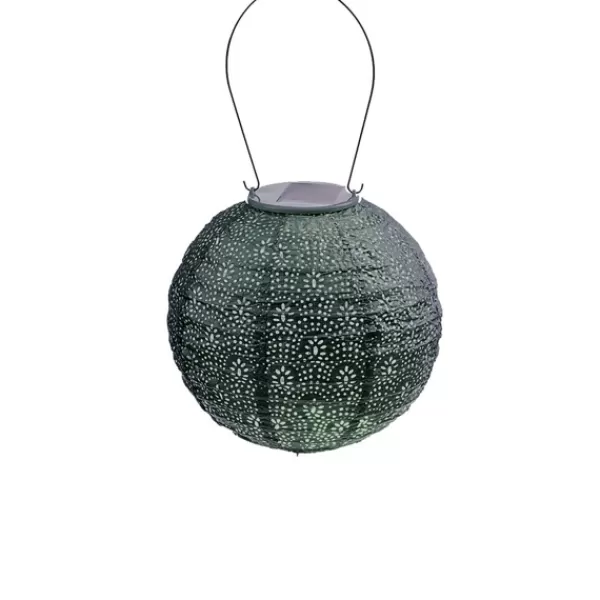 Outdoor Lighting-Kirkland's Home Led Round Outdoor Hanging Lantern Green