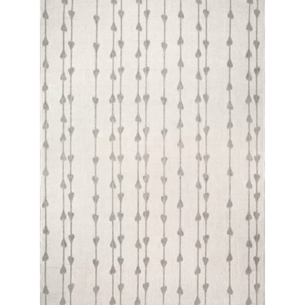 Outdoor Rugs-Kirkland's Home Lela Gray Raindrop Cascade Outdoor Rug, 5X8 Gray/Tan
