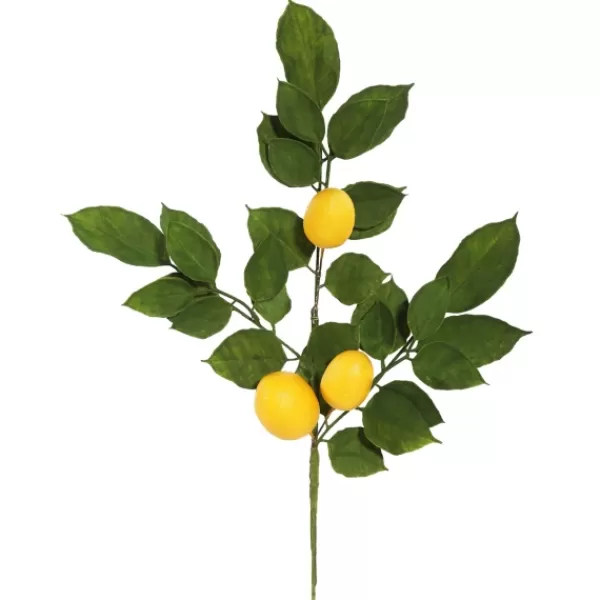 Stems & Bouquets-Kirkland's Home Lemon Leaf Spray Stems, Set Of 4 Yellow/Green