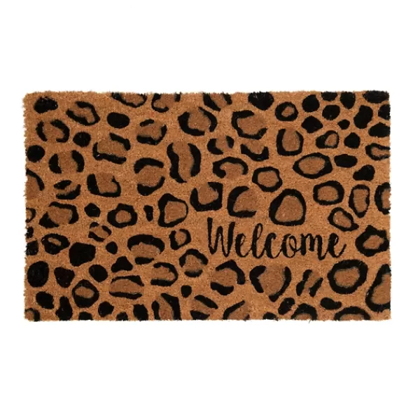 Doormats-Kirkland's Home Leopard Welcome Doormat Black/Brown