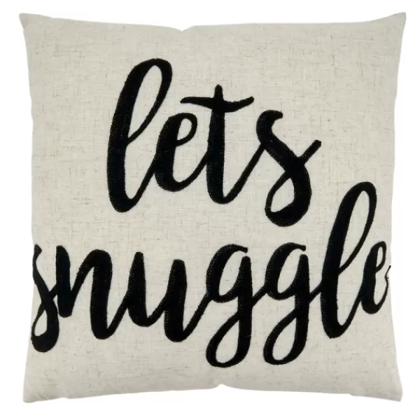 Pillows-Kirkland's Home Let'S Snuggle Embroidered Throw Pillow Tan/Black