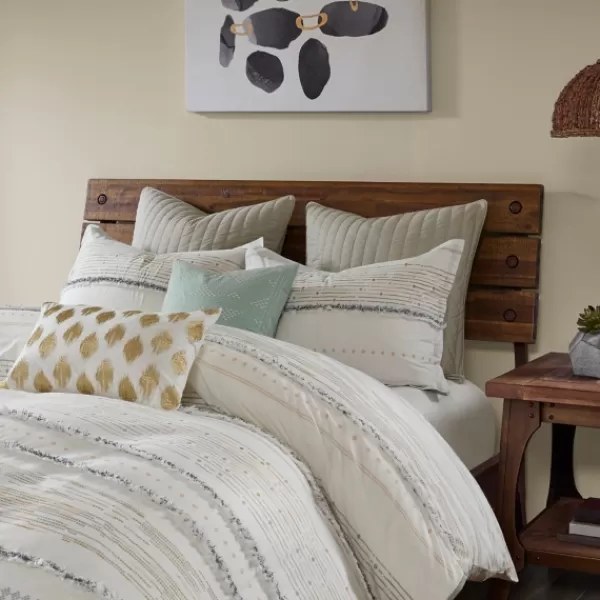 Pillows-Kirkland's Home Light Embroidered Triangle Accent Pillow Blue