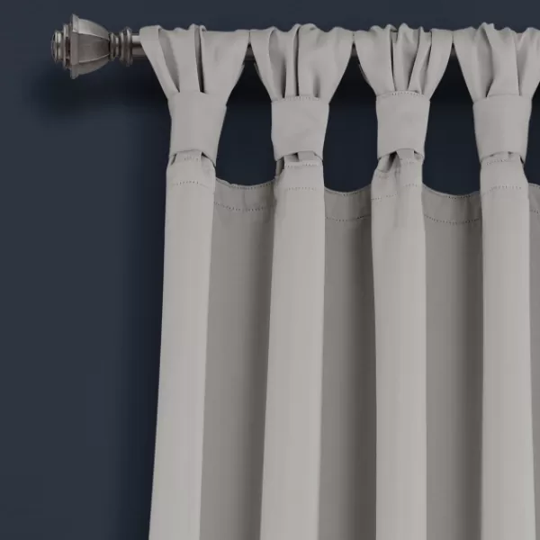 Curtains & Drapes-Kirkland's Home Light Knotted Curtain Panel Set, 95 In. Gray