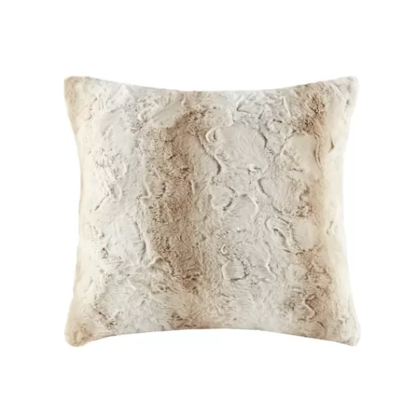 Pillows-Kirkland's Home Light Textured Faux Fur Pillow Brown
