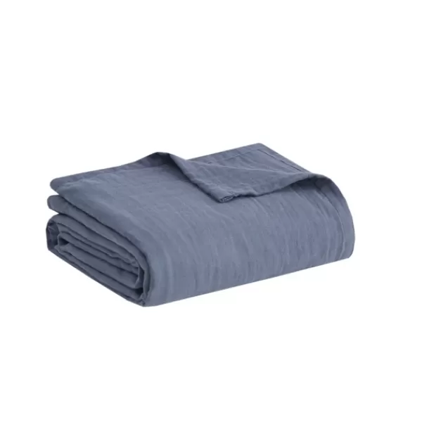 Blankets & Throws-Kirkland's Home Lightweight King Blanket Blue
