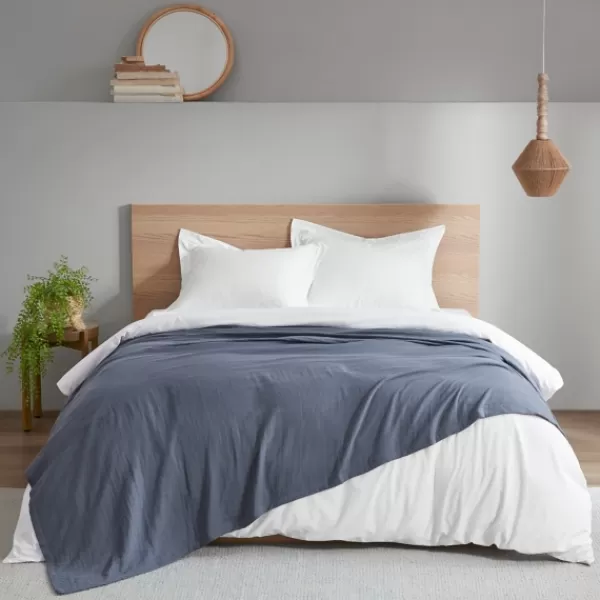 Blankets & Throws-Kirkland's Home Lightweight King Blanket Blue