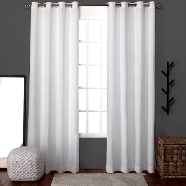 Curtains & Drapes-Kirkland's Home Lila Curtain Panel Set, 84 In. White