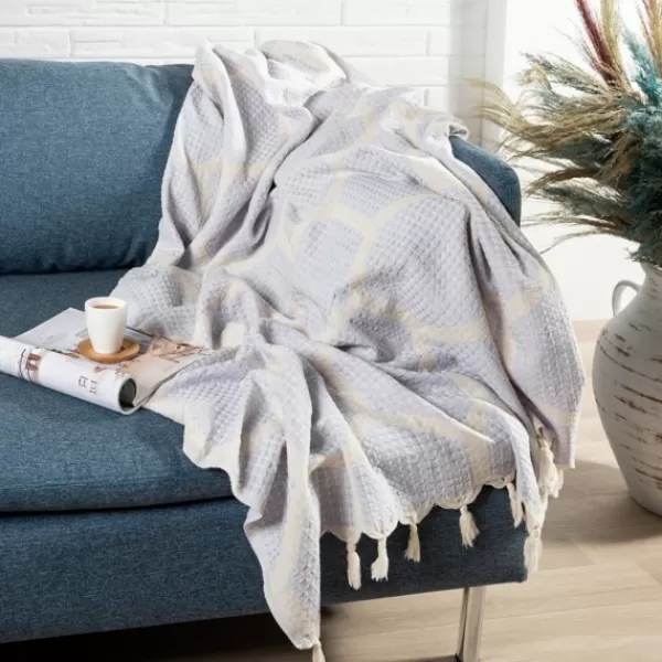 Blankets & Throws-Kirkland's Home Lilac Honeycomb Cotton Throw Purple