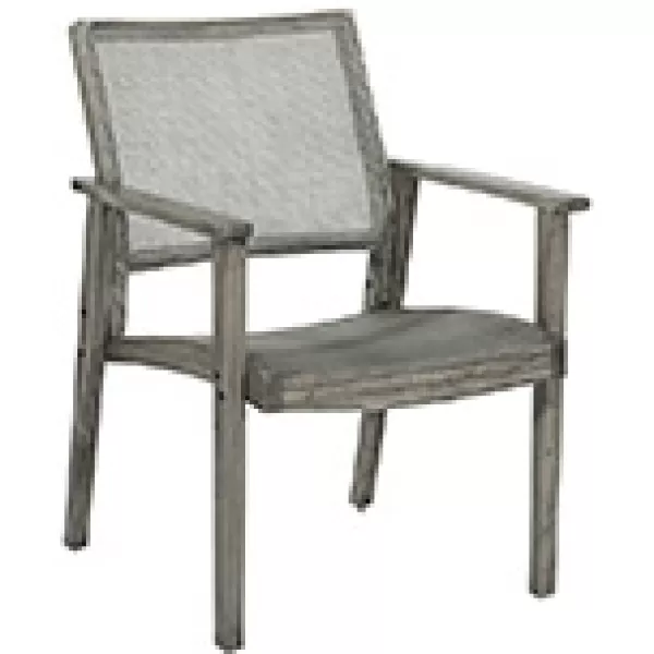 Accent Chairs-Kirkland's Home Linden Woven Cane Accent Chair Gray