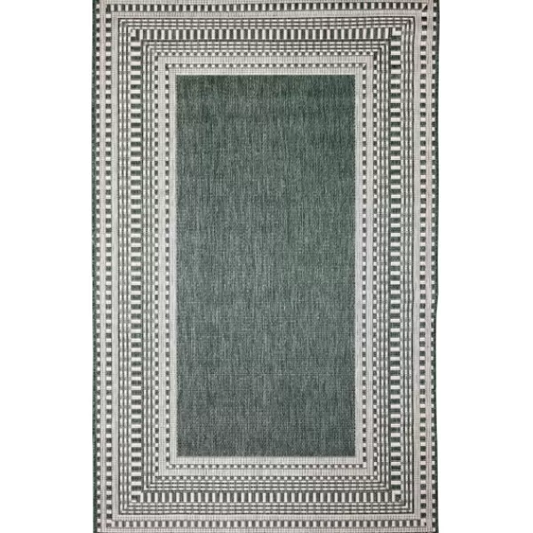 Outdoor Rugs-Kirkland's Home Linear Macy Indoor/Outdoor Area Rug, 4X7 Green