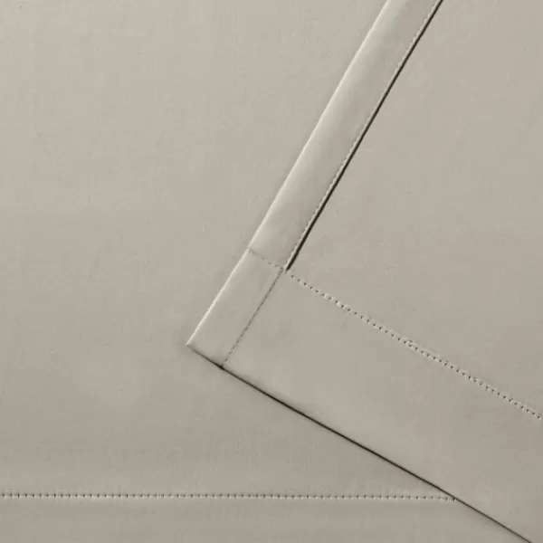 Curtains & Drapes-Kirkland's Home Linen Sateen Curtain Panel Set, 96 In. Tan