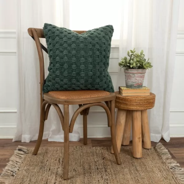 Pillows-Kirkland's Home Looped Cotton Throw Pillow Green