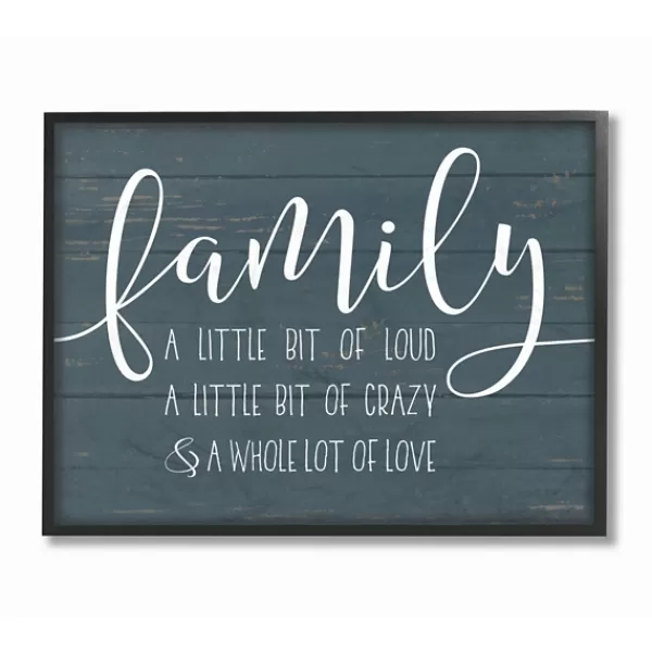 Wall Quotes & Signs-Kirkland's Home Loud Crazy Family Framed Art Print Blue