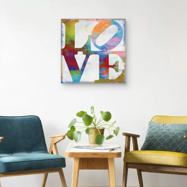 Wall Quotes & Signs-Kirkland's Home Love In Color Canvas Art Print White/Multi
