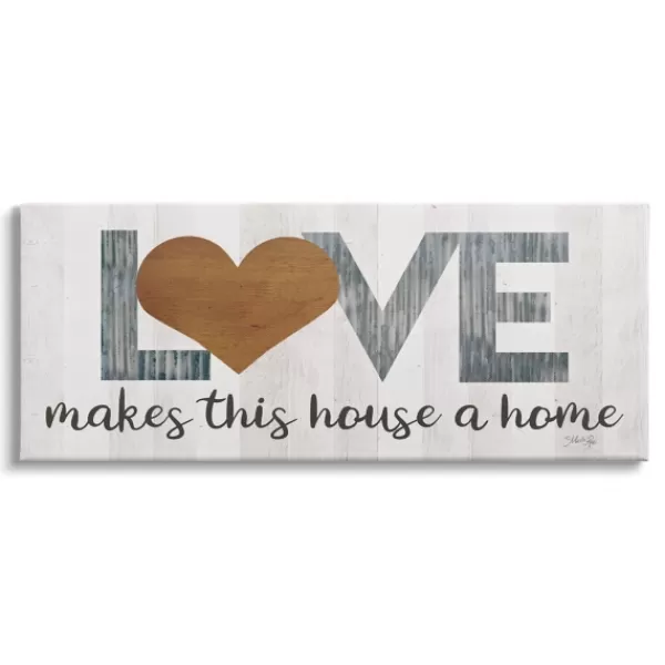Wall Quotes & Signs-Kirkland's Home Love Makes This House A Home Canvas Wall Plaque White/Gray