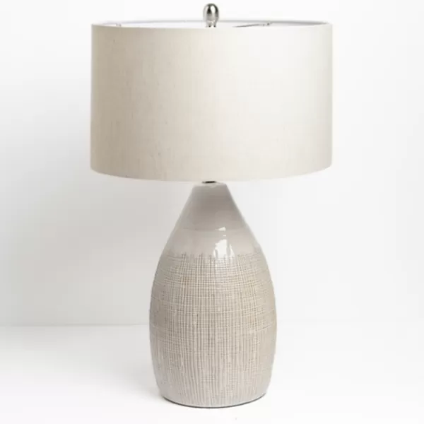 Table Lamps-Kirkland's Home Luca Cream Ceramic Table Lamp Ivory