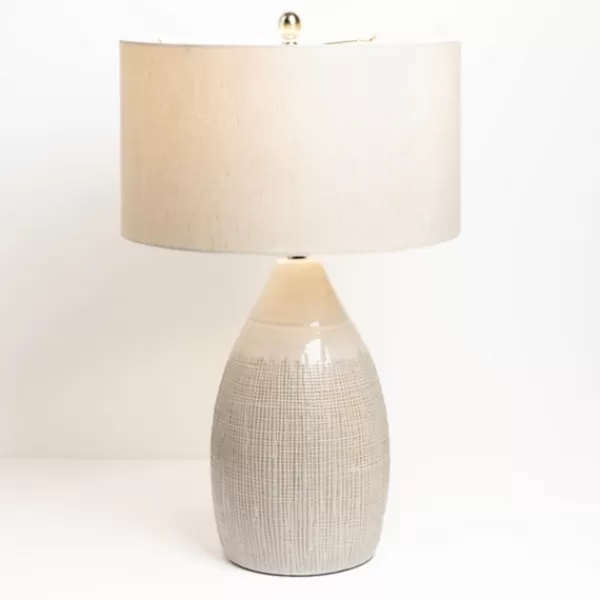 Table Lamps-Kirkland's Home Luca Cream Ceramic Table Lamp Ivory