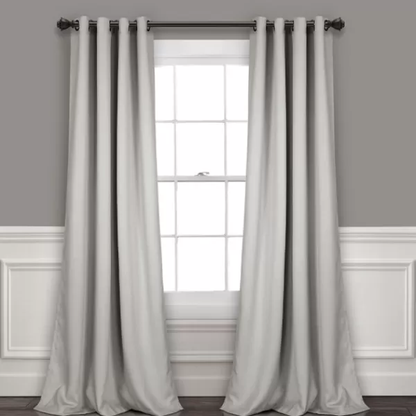 Curtains & Drapes-Kirkland's Home Lush Insulated Curtain Panel Set, 95 In. Gray