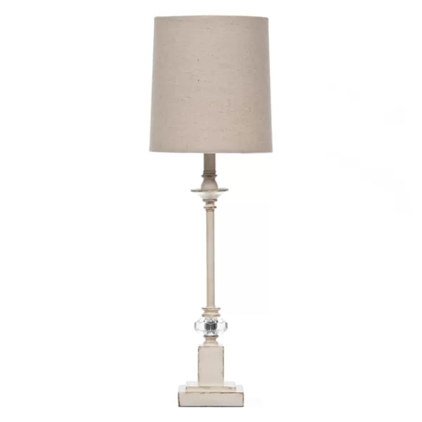 Buffet Lamps-Kirkland's Home Mackinaw Cream Crystal Buffet Lamp Ivory