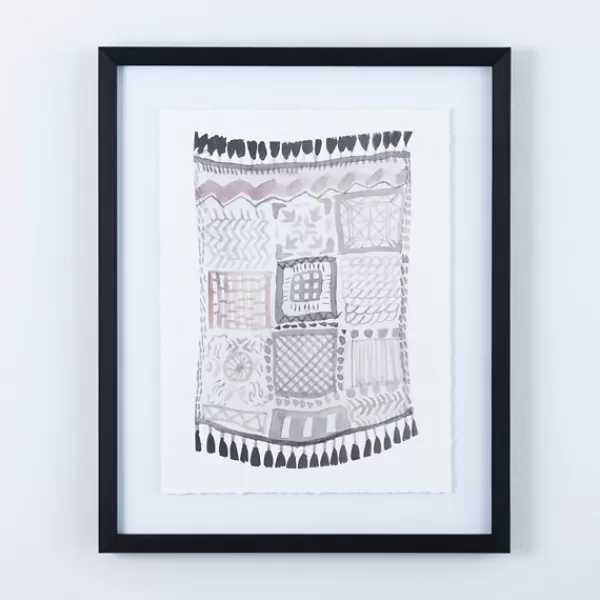 Framed Art-Kirkland's Home Macrame I Framed Art Print White/Gray