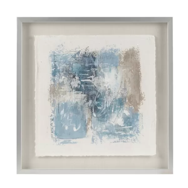 Framed Art-Kirkland's Home Madison Park Blue Abstract Framed Art Print Blue/White