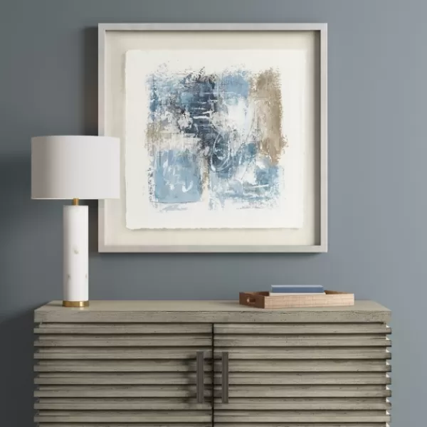 Framed Art-Kirkland's Home Madison Park Blue Abstract Framed Art Print Blue/White