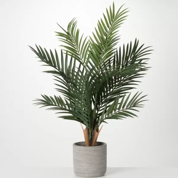 Trees & Topiaries-Kirkland's Home Majestic Palm Tree In Gray Planter