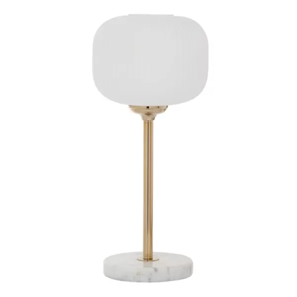 Table Lamps-Kirkland's Home Marble And Gold Metal Globe Table Lamp White
