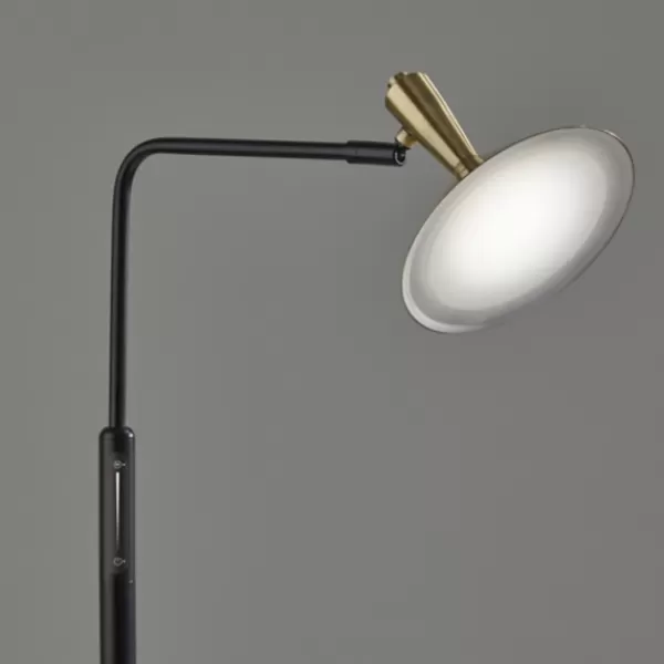 Floor Lamps-Kirkland's Home Matte Black Adjustable Light And Color Floor Lamp Gold