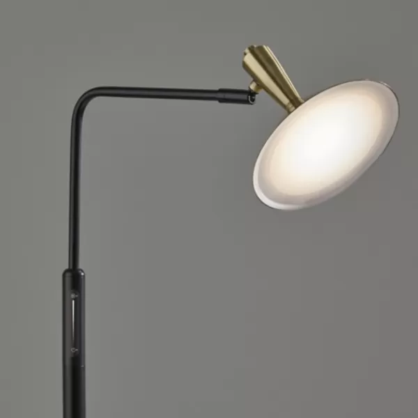 Floor Lamps-Kirkland's Home Matte Black Adjustable Light And Color Floor Lamp Gold