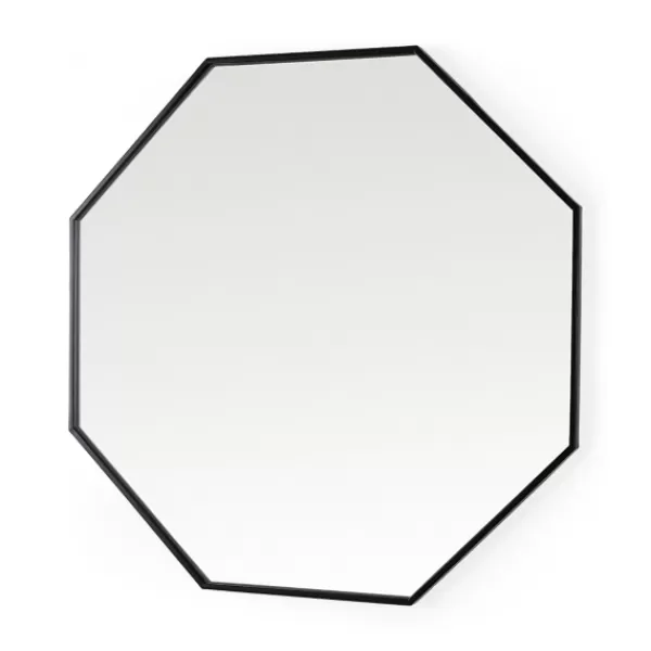 Decorative Mirrors-Kirkland's Home Matte Black Octagonal Wall Mirror