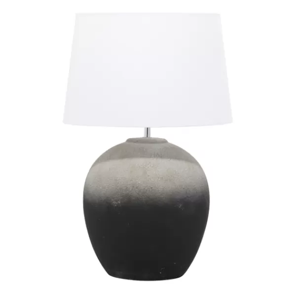 Table Lamps-Kirkland's Home Matte Black Ombre Textured Table Lamp, 23 In. White