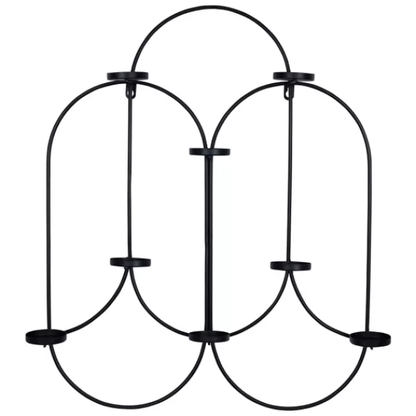 Sconces-Kirkland's Home Matte Black Tealight Wall Sconce